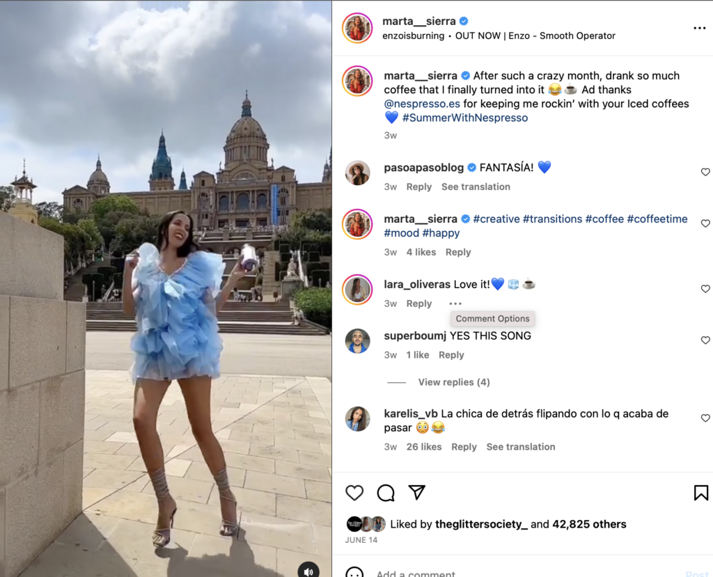 Marta Sierra Nescafe influencers