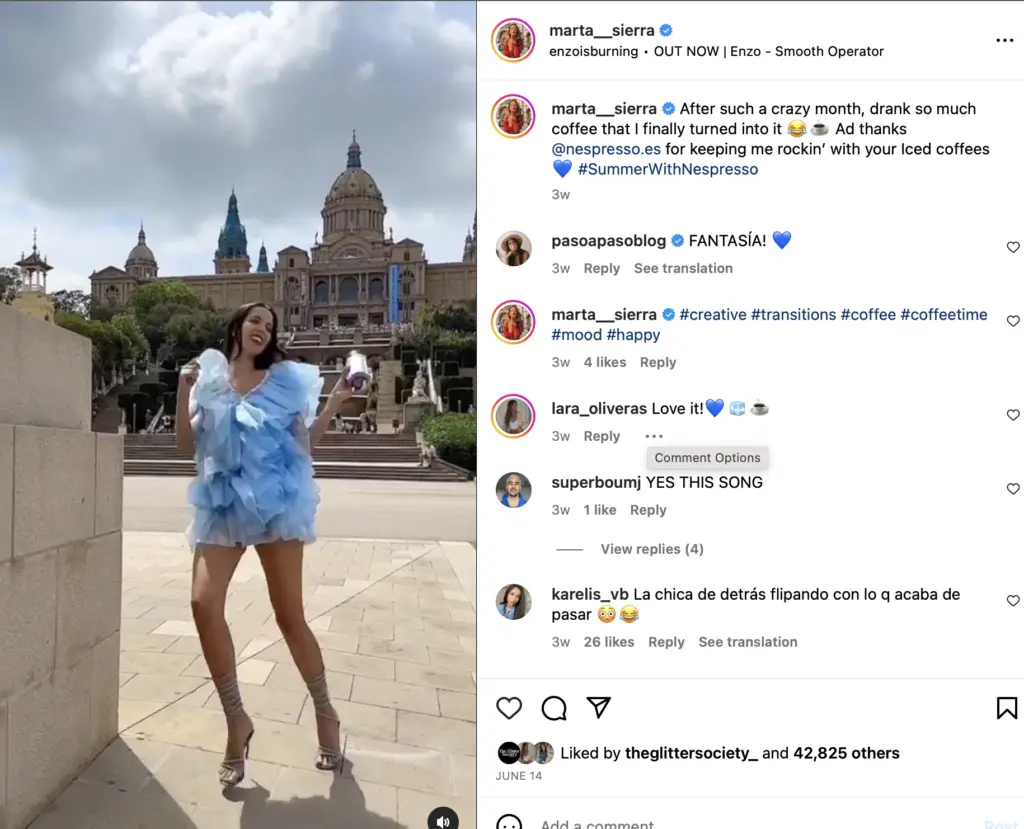 Marta Sierra Nescafe influencers